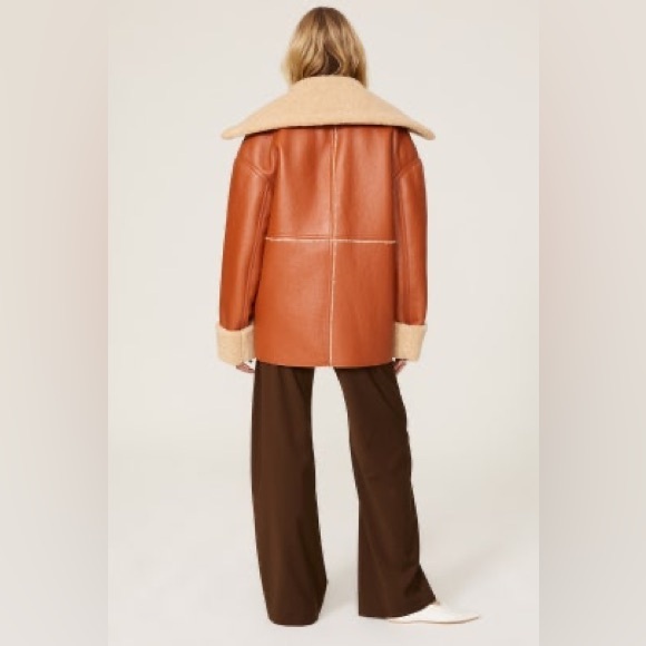 Nanushka Beryl Oversized Faux-Shearling Coat - Picture 4 of 9
